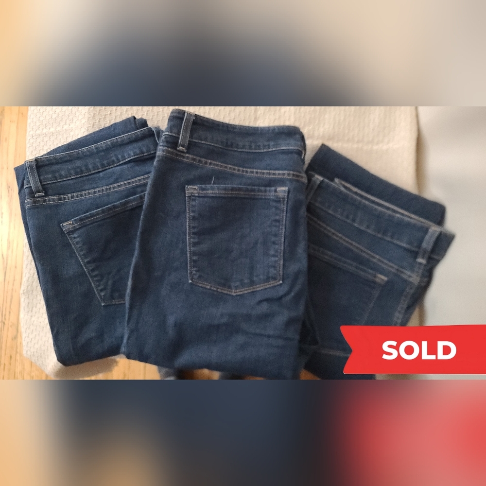 Lot of Three (3) LLBean Wmns Favorite Fit Jeans Sz16 Excellent Pre-Owned